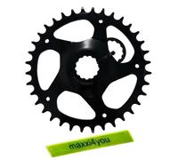 Samox PD-DM-Gen3 Plateau 38 dents en acier noir avec bande réfléchissante maxxi4you