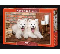 Castorland Puzzle 1000 pièces - Chiots samoyèdes disent bonjour - 68x47 cm