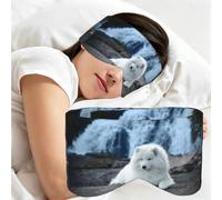 Samoyède blanc, Masque de sommeil pour la maison, les voyages et le travail posté, couvrant entièrement les yeux et bloquant la lumière