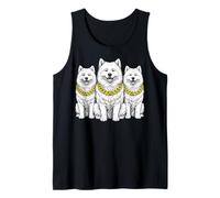 Samoyède Dog Rap Old School Retro Streetwear Années 80 90 Trois Débardeur