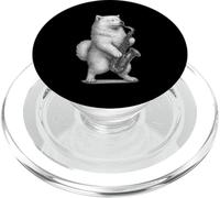 Samoyède jouant du saxophone jazz pour les amoureux des chiens PopSockets PopGrip pour MagSafe