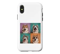 Samoyède Portrait de Visage d'animal Domestique Photobooth avec Lunettes de Soleil Coque pour iPhone X/XS