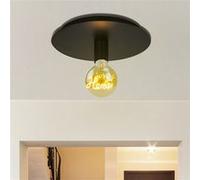 Sampa - Applique murale ou plafonnier Lina métal noir compatible LED Noir