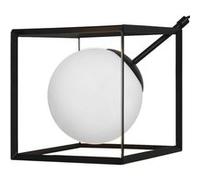 Sampa - Lampe a poser Tokyo metal noir verre satine compatible LED Noir G