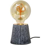 Sampa - Lampe d'appoint moderne Kibo papier effet marbre noir et ampoule LED Noir G