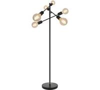 Sampa - Lampe de salon moderne Lina 165cm metal noir compatible LED Noir G