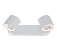 Sampa - Reglette murale design Oslo metal blanc 2 LED Blanc G