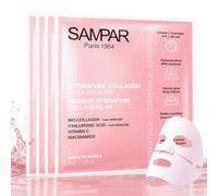 SAMPAR Paris | Masque Collagène Visage Coréen Hydrafuse 4H | 4 Monodoses | Bio Collagène, Acide Hyaluronique, Vitamine C, Niacinamide | Anti Rides | Pose 4H ou Nuit | Effet Glass Skin