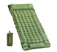 Sampoes Matelas de camping auto-gonflant épais - 200 x 70 cm - Avec pompe à pied - Matelas gonflable pour l'extérieur, la randonnée, la tente