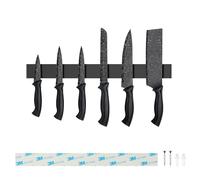 Sampoes Porte Couteaux Aimanté 40cm, Porte Couteau INOX, Barre Aimantée pour Couteaux, Aimant Couteau Cuisine sans Perçage, Barre Magnétique pour Couteaux et Ustensiles