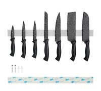 Sampoes Porte Couteaux Aimanté 50cm, Porte Couteau INOX, Barre Aimantée pour Couteaux, Aimant Couteau Cuisine sans Perçage, Barre Magnétique pour Couteaux et Ustensiles