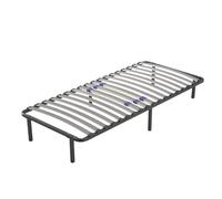 SAMPUR Confort LIT - Sommier 90x190 cm avec 7 Pieds | Lit avec Sommier à Lattes pour Adulte | 18 Lattes Dont 6 réglables | Résistant et Confortable | Montage Rapide et Facile