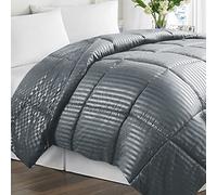 SAMPUR - Couette 220x240 4 Saisons | Soft Grise | Double Face été Hiver | 100% Polyester | Légère | Thermorégulatrice | Réversible (140 x 200 cm)