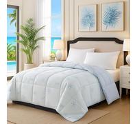 SAMPUR Couette légère spéciale été | 300 g/m² | Anti-Transpiration | Fibres Ice Cool rafraîchissantes | Lavable (240x260 cm)