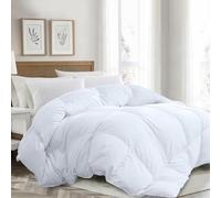 SAMPUR - Couette Luxe Plume | 100% Plumes Naturelles de Canard, garnissage 500g/m2 | Surpiquage Innovant et gonflant Maximal | Isolation Thermique optimale… (200x200 cm)