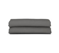 SAMPUR - Drap Housse Gris Confort, Doux, Respirant - Bonnet Extensible - Certifié Oeko-TEX® (160x200 cm)