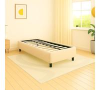 SAMPUR - Lit Coffre XXL Colisée Tissu Bouclette Sable | Espace de Stockage XXL jusqu'à 900 L | Robuste et Large Angle d’Ouverture (90x190 cm)