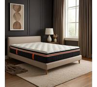 SAMPUR Matelas et Double surmatelas intégrés | Mémoire de Forme | Zones ergonomiques | Indépendance de Couchage (180x200 cm)