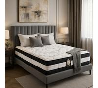 SAMPUR Matelas Excelsior : Mémoire de Forme & Ressorts ensachés | Antidouleur Articulation | 30 cm d'épaisseur (160x200 cm)