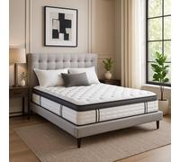 SAMPUR Matelas Grand View : Mémoire de Forme, Latex & Ressorts ensachés | Confort Haut de Gamme | 26 cm d'épaisseur (140 x 190 cm)