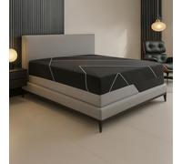 SAMPUR Matelas Hybride Noir | Mémoire de Forme et Ressorts ensachés | Zones ergonomiques | Housse déhoussable et Respirante (180x200 cm)