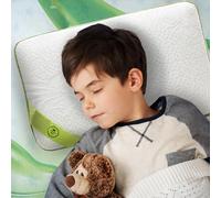 SAMPUR Oreiller Enfant | Mousse à mémoire de Forme Microperforée & Aloé Vera | Housse hypoallergénique et Lavable (30_x_50_cm)