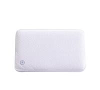 SAMPUR - Oreiller Fantasio | Mousse à mémoire de Forme Microperforée & Ventilée | Housse hypoallergénique et Lavable | Maintien Optimal de la Nuque (Bandeau Blanc, 40x70 cm)