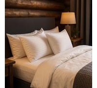 SAMPUR Oreiller Plumes de Canard et Duvet | Jacquard strié | Confort équilibré (40x70 cm)