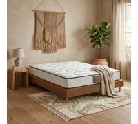 SAMPUR Pack Matelas Cosmos + Lit Bouclette Camel | Matelas à Mémoire de Forme et Ressorts ensachés | Sommier Confort (200x200 cm)