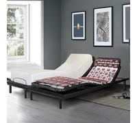 SAMPUR - Pack Relaxation : Sommier & Matelas mémoire de Forme | Orthopédique à plots réglables | Encastrable dans Un Cadre de lit | 5 Positions de Couchage (160x200 cm)