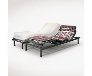 SAMPUR - Pack Relaxation : Sommier & Matelas mémoire de Forme | Orthopédique à plots réglables | Encastrable dans Un Cadre de lit | 5 Positions de Couchage (140x200 cm)