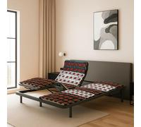 SAMPUR - Sommier électrique de Relaxation | Orthopédique à plots réglables | Encastrable dans Un Cadre de lit | 5 Positions de Couchage (140 x 200 cm (-2x-70x200cm))