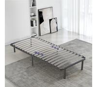 SAMPUR - Sommier Essentiel 90x200 cm | Résistant et Confortable | Pieds Inclus | Lattes réglables | Cadre métal laqué époxy | Sommier 1 Personne| Montage Rapide et Facile