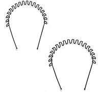 SAMRIDHI Creation Lot de 2 serre-têtes en métal pour homme et femme Noir