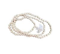 SAMRIDHI Creation Tulsi Mala Collier de perles - Basilic sacré noué à la main 108 perles - Perles brutes de prière brutes - Chapelet chantant