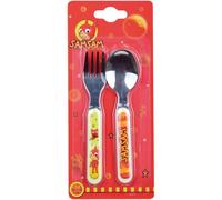 Samsam Ensemble De 2 Couverts S Inox Composé D'une Fourchette Et D'une Cuillère 13.5 X 3 Cm Pour Enfant