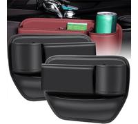 Samsaner Sac d'espacement for porte-gobelet en cuir de voiture, une paire de boîtes de rangement for espace de siège, remplisseur d'espace de siège de voiture, organisateur de remplissage d'espace de