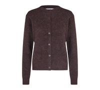 Samsøe Samsøe - Gilet Court Noir Café avec Boutons - Femme - Pulls - Brun - Taille: 36 FR