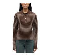 Samsøe Samsøe - Samia LS Polo 15888 - Femme - Tops - Brun - Taille: 38 FR