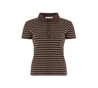Samsøe Samsøe T-shirt 'Samia' marron / blanc, Taille M