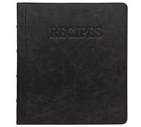 Samsill 1" Recipe Binder 8.5x11, 3 Ring Recipe Book Binder to Hold All Your Recipes and Recipe Cards, Black Family Recipe Binder Bold Design