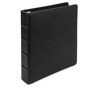 Samsill Classeur à anneaux rond vintage à couverture rigide (3,8 cm, noir)