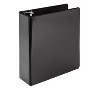 Samsill Classeur économique à 3 anneaux de 5,1 cm, fabriqué aux États-Unis, 23,1 x 19,1 cm, couverture personnalisable antiadhésive, noir