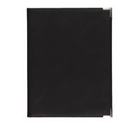 Samsill Classic Collection Business Portfolio/reprise de portefeuille avec coins en laiton, bloc-notes Ligné Format lettre, Noir Uni noir