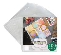 Samsill Lot de 100 feuilles de protection de pages de scrapbooking 30,5 x 30,5 cm, utilisées avec 3 anneaux pour album de scrapbooking 12 x 12, transparent et sans danger pour l'archivage