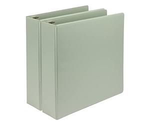 Samsill Plant-Based 2 Inch Durable D-Ring, Made in USA, View Binder, Eco-Friendly, USDA Certified Biobased, 2 Pack, Sage Green