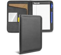 Samsill Porte-documents professionnel Junior - Mini bloc-notes de 12,7 x 20,3 cm - Noir