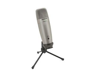 Samson C01U Pro - USB Studio Condenser Microphone with a Headphone Output for Zero-Latency Monitoring - Silver