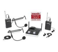 Samson Concert 288m PRESENTATION - Ensemble UHF double émetteur ceinture -2x micro-casque et 2x micro-cravate G