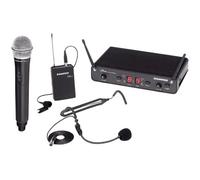 Microphone Samson Concert 288m ALL-IN-ONE - 1 micro main, 1 émetteur ceinture, 1 micro-casque 1 micro-cravate G